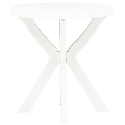vidaXL Bistro Table White Ø70 cm Plastic, white vidaXL Bistro Table White Ø70 cm Plastic