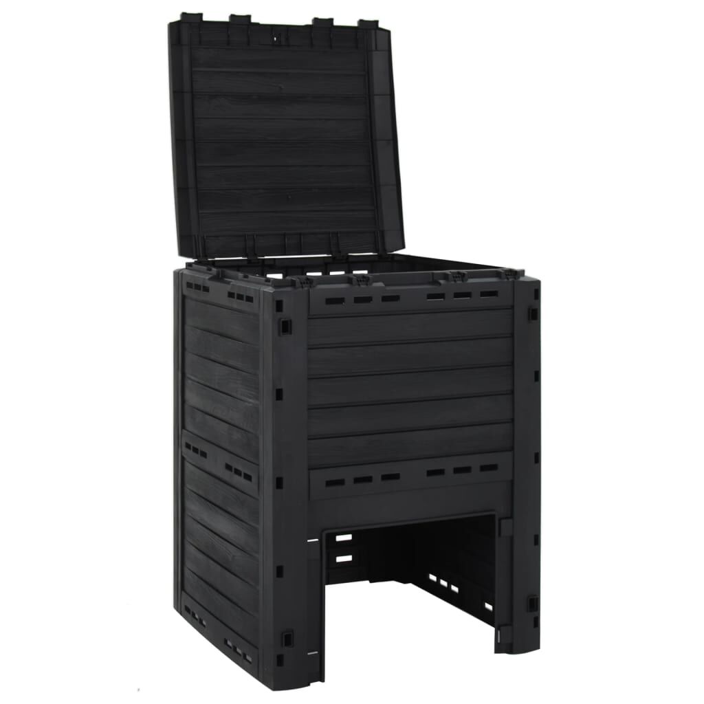 vidaXL Garden Composter Black 280 L Polypropylene