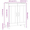 vidaXL Sideboard Black 69.5x34x90 cm Engineered Wood