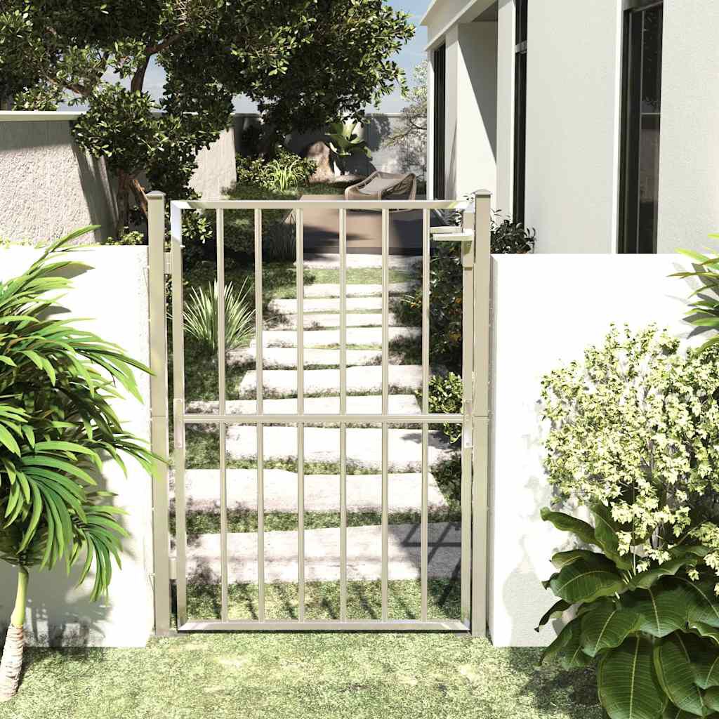 vidaXL Garden Gate 100x150 cm Stainless Steel