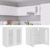 vidaXL Hanging Glass Cabinet Lyon White 60x31x60 cm Engineered Wood