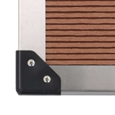 vidaXL Outdoor Shower with Tray WPC Stainless Steel, brown vidaXL Outdoor Shower with Tray WPC Stainless Steel