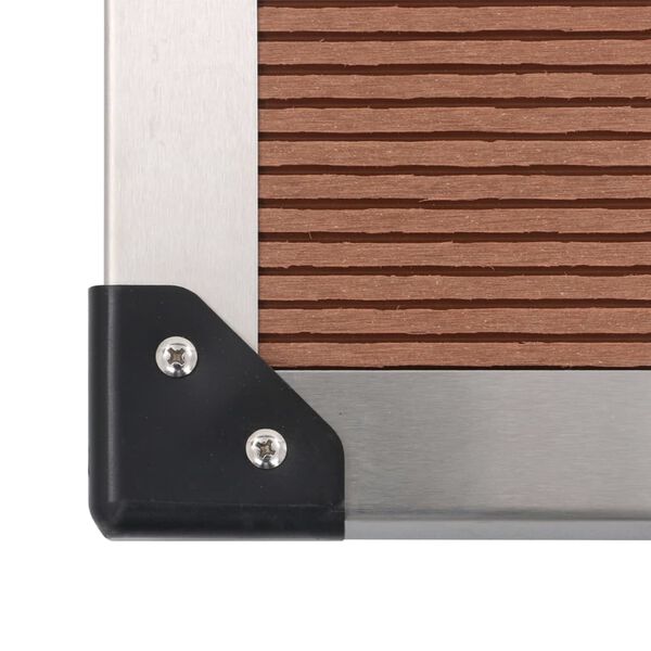 vidaXL Outdoor Shower with Tray WPC Stainless Steel