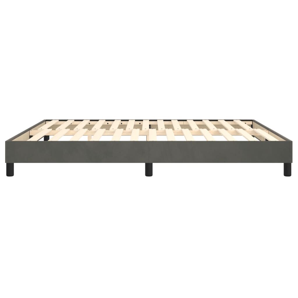 vidaXL Bed Frame without Mattress Dark Grey 180x200 cm Super King Velvet