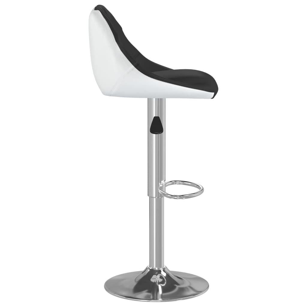 vidaXL Bar Stools 2 pcs Black and White Faux Leather