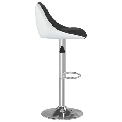 vidaXL Bar Stools 2 pcs Black and White Faux Leather, black and white vidaXL Bar Stools 2 pcs Black and White Faux Leather