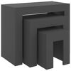 vidaXL Nesting Coffee Tables 3 pcs Grey Engineered Wood