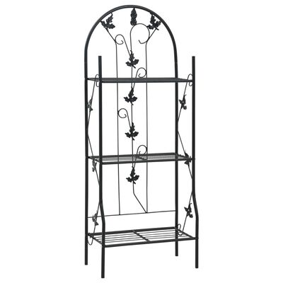 vidaXL 3-Layer Plant Rack Black 52x28x128 cm Iron,  vidaXL 3-Layer Plant Rack Black 52x28x128 cm Iron