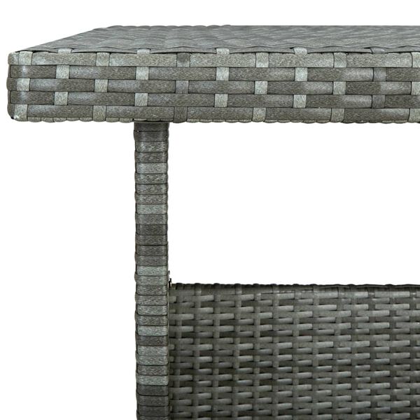 vidaXL 6 Piece Garden Lounge Set with Cushions Poly Rattan Grey
