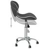 vidaXL Swivel Dining Chairs 2 pcs Grey Faux Leather