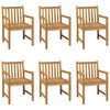 vidaXL 7 Piece Garden Dining Set 180x90 cm Solid Teak Wood