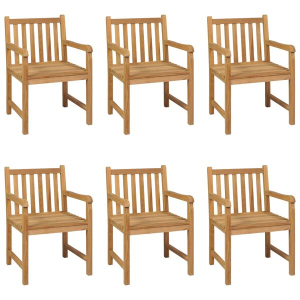 vidaXL 7 Piece Garden Dining Set 180x90 cm Solid Teak Wood