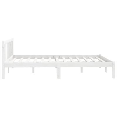 vidaXL Bed Frame without Mattress White Solid Wood 140x200 cm, white vidaXL Bed Frame without Mattress White Solid Wood 140x200 cm