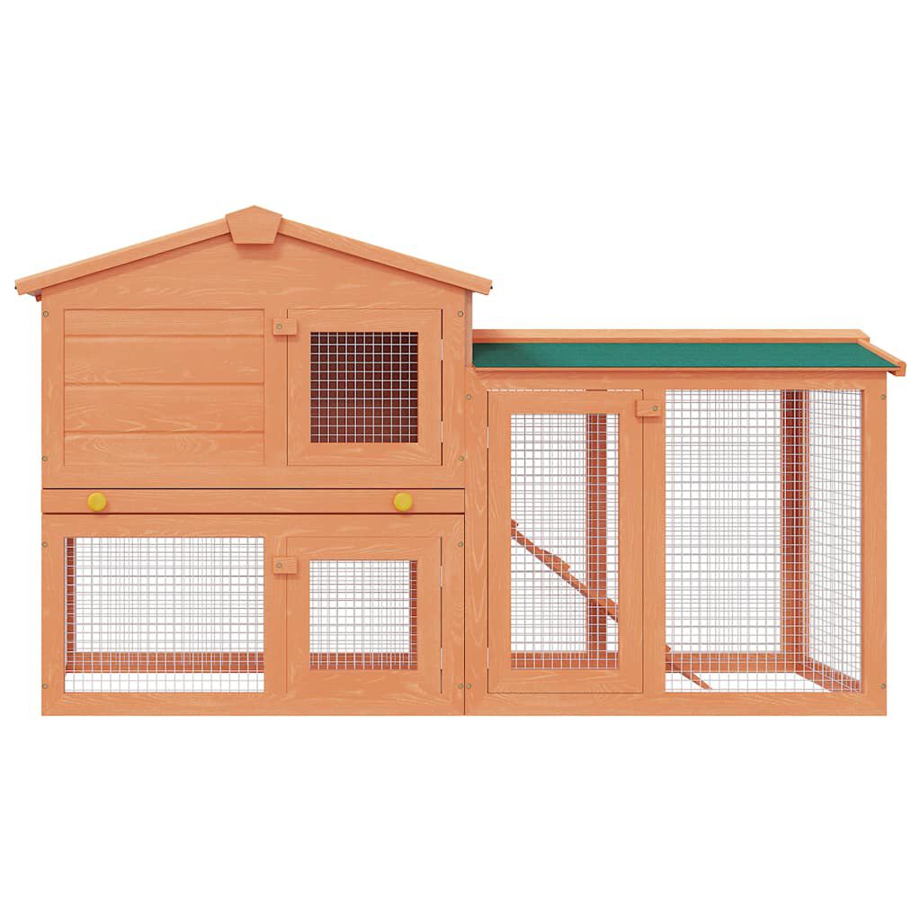 vidaXL Outdoor Large Rabbit Hutch Small Animal House Pet Cage Wood