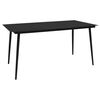 vidaXL Dining Table | Black | Glass | 150 x 80 cm | Durable | Dining Table