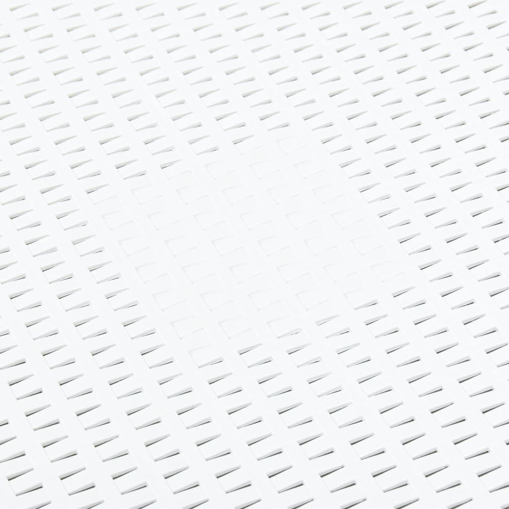 vidaXL Side Table White 54x54x36.5 cm Plastic