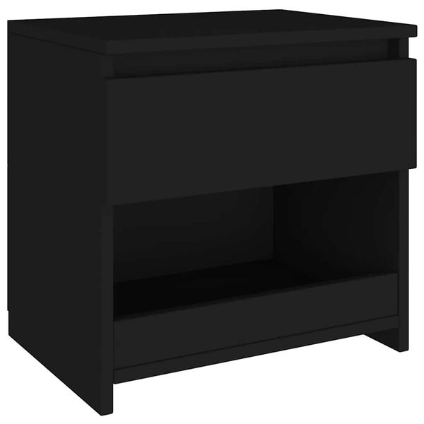 vidaXL Bedside Cabinets 2 pcs Black 40x30x39 cm Engineered Wood