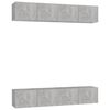 vidaXL TV Cabinet | Set of 4 | Concrete grey | Engineered wood | Standard