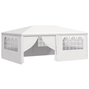 vidaXL Professional Party Tent with Side Walls 4x6 m White 90 g/m?