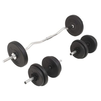 vidaXL Barbell and Dumbbell Set 30 kg,  vidaXL Barbell and Dumbbell Set 30 kg