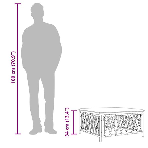 vidaXL Garden Footstool with Cushion White Woven Fabric