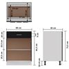 vidaXL Drawer Bottom Cabinet Lyon Black 60x46x81.5 cm Engineered Wood