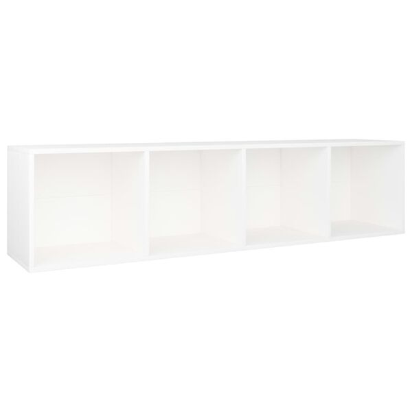 vidaXL Book Cabinet/TV Cabinet White 36x30x143 cm Engineered Wood