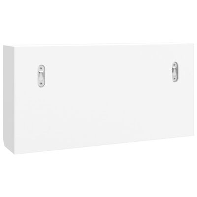 vidaXL Key Cabinet White 40x8.5x20 cm Engineered Wood&Steel,  vidaXL Key Cabinet White 40x8.5x20 cm Engineered Wood&Steel
