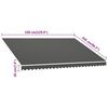 vidaXL Awning Top Sunshade Canvas Anthracite 350x250 cm