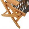 vidaXL Folding Garden Chairs 4 pcs Black Solid Wood Acacia