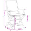 vidaXL Folding Garden Chairs 4 pcs Anthracite Fabric and Solid Wood