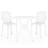 vidaXL 3 Piece Bistro Set Cast Aluminium White