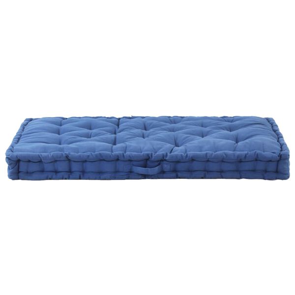 vidaXL Pallet Floor Cushion Cotton 120x80x10 cm Light Blue