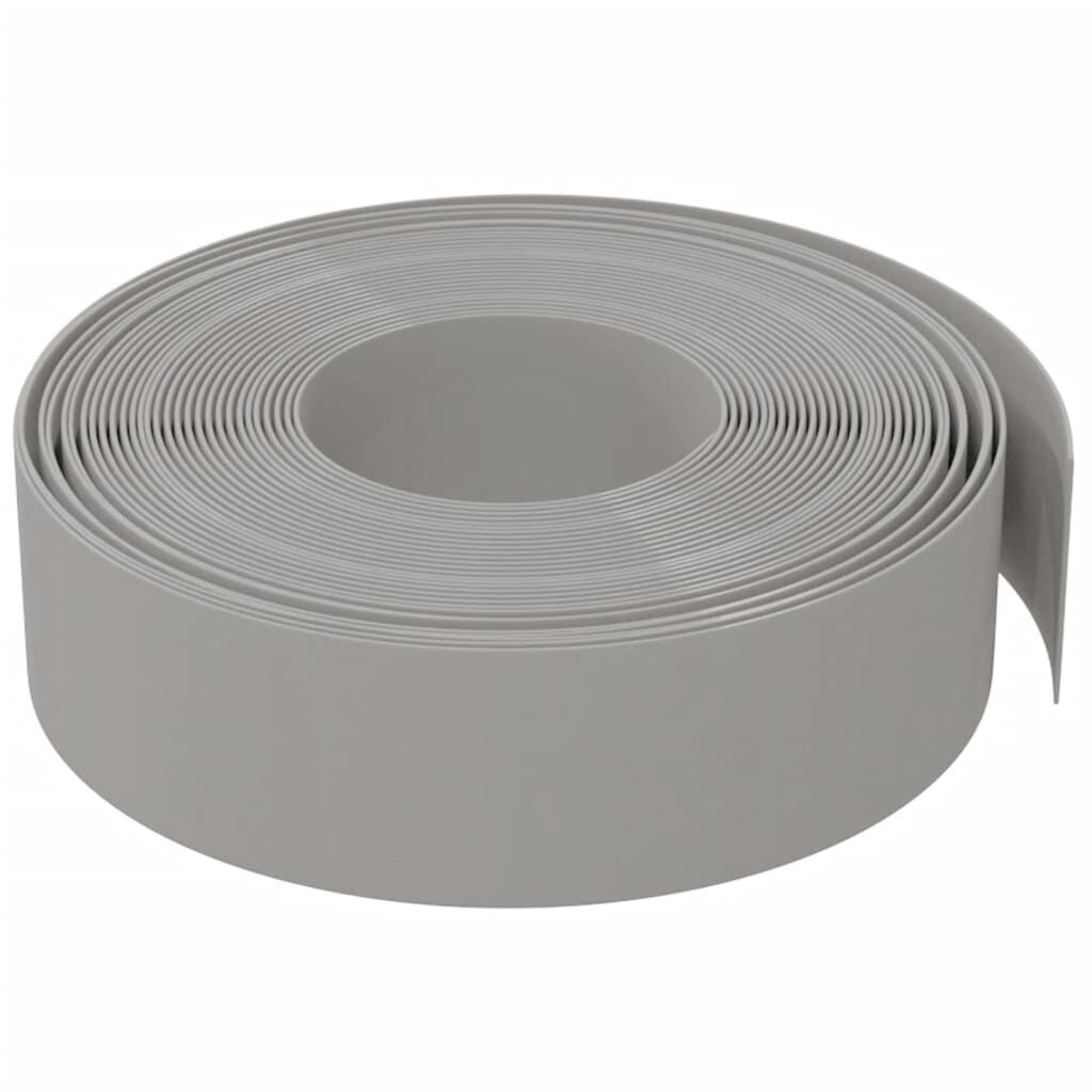vidaXL Garden Edgings 3 pcs Grey 10 m 15 cm Polyethylene