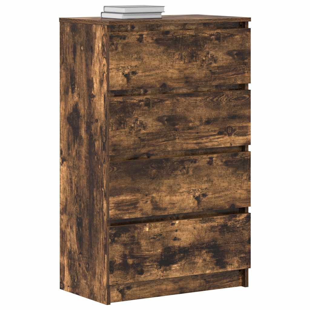 vidaXL Sideboard Smoked Oak 60x35x98.5 cm Engineered Wood
