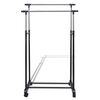 vidaXL Adjustable Clothes Racks 2 pcs 2 Hanging Rails