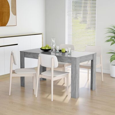 vidaXL Dining Table Concrete Grey 140x74.5x76 cm Engineered Wood, concrete grey vidaXL Dining Table Concrete Grey 140x74.5x76 cm Engineered Wood