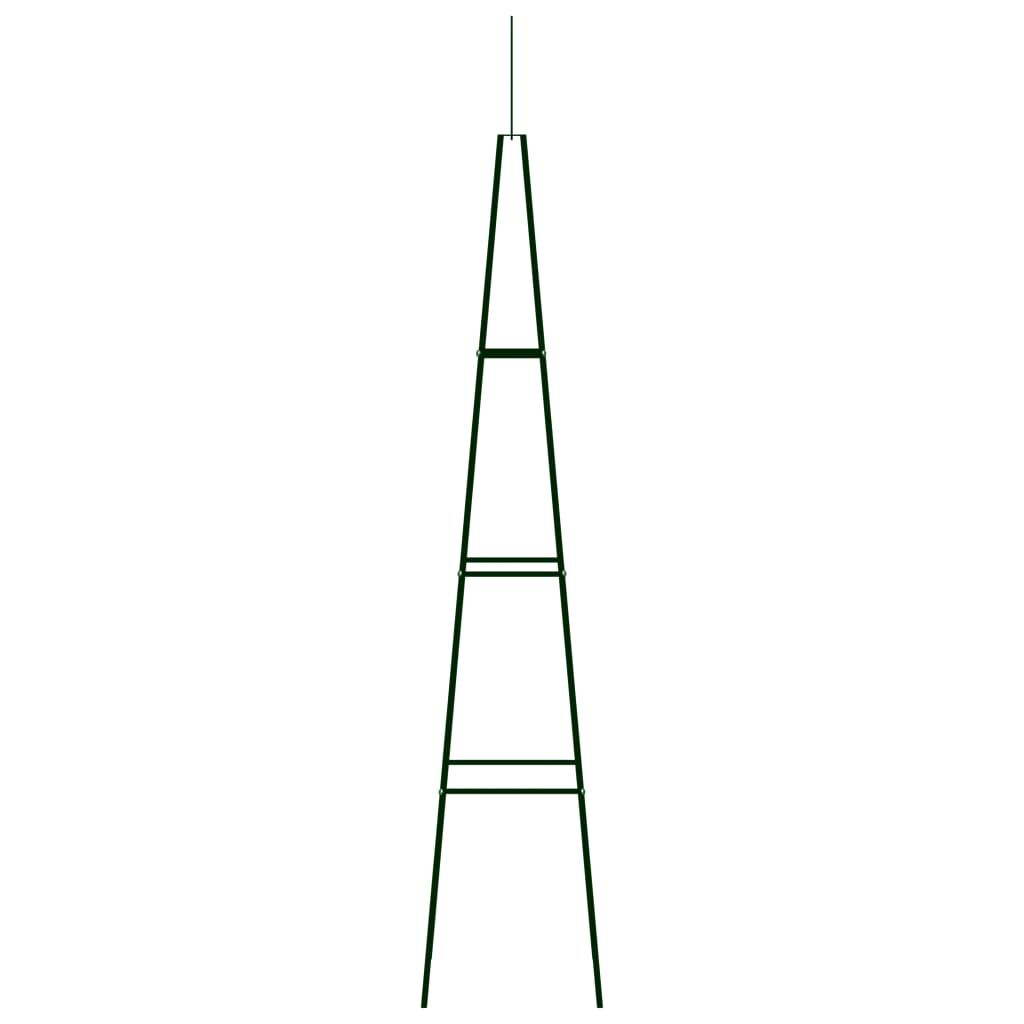 vidaXL Garden Climbing Plant Racks 2 pcs Dark Green 35x35x195 cm Iron