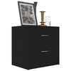 vidaXL Bedside Cabinet Black 40x30x40 cm Engineered Wood