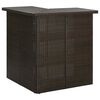vidaXL Bar Table | Brown | Poly Rattan, Steel | Bar Table | Contemporary