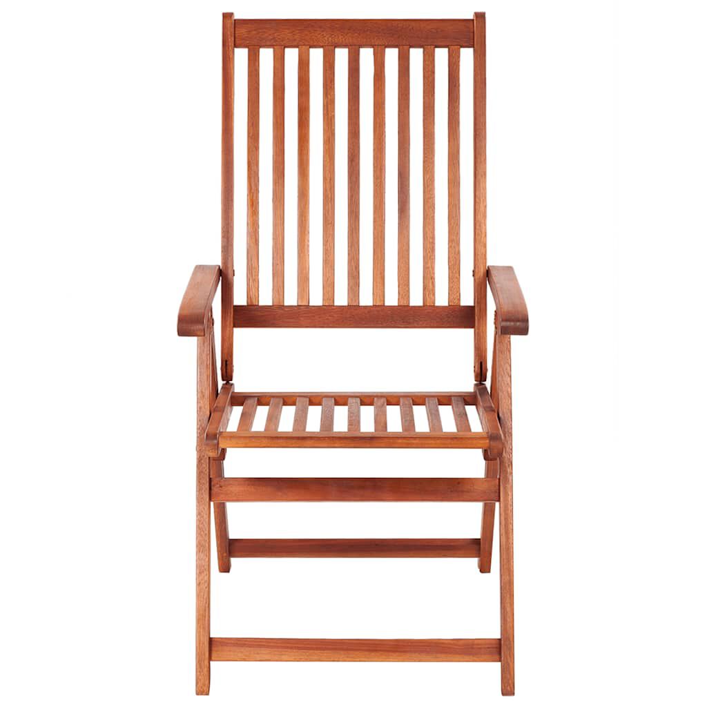 vidaXL Folding Garden Chairs 2 pcs Solid Acacia Wood Brown