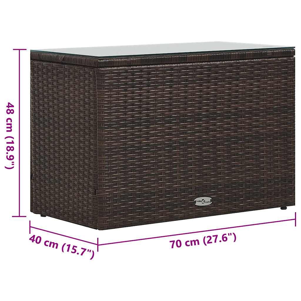 vidaXL 5 Piece Garden Lounge Set with Cushions Poly Rattan Brown