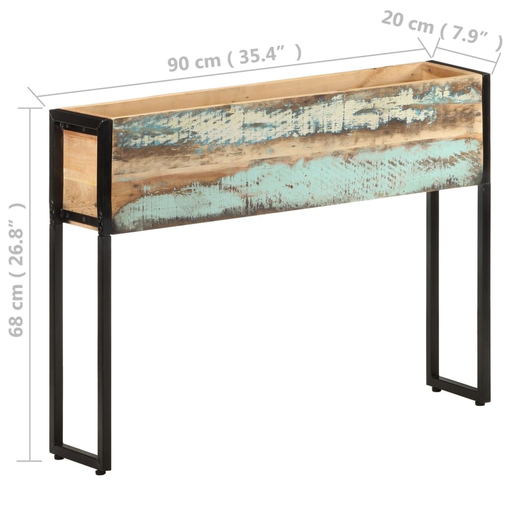 vidaXL Planter 90x20x68 cm Solid Reclaimed Wood