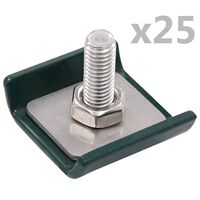 vidaXL Grid Mat Connector 25 Sets Green, green vidaXL Grid Mat Connector 25 Sets Green