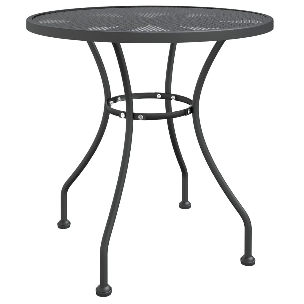 vidaXL 3 Piece Garden Dining Set Expanded Metal Mesh Anthracite