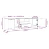 vidaXL TV Cabinet Sonoma Oak 140x35x40 cm Engineered Wood