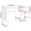 vidaXL Desk HAMAR White 113x50x75 cm Solid Wood Pine