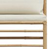 vidaXL 2 Piece Garden Lounge Set with Cream White Cushions Bamboo