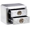 vidaXL Aviator End Table with 2 Drawers Vintage Aircraft Airman Style