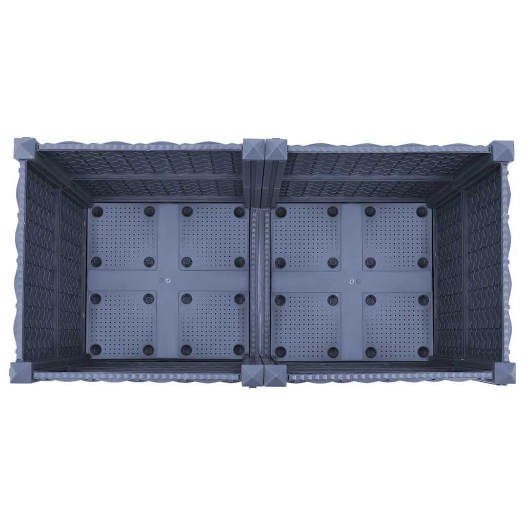 vidaXL Raised Bed 80x40x38 cm Polypropylene, blue grey vidaXL Raised Bed 80x40x38 cm Polypropylene